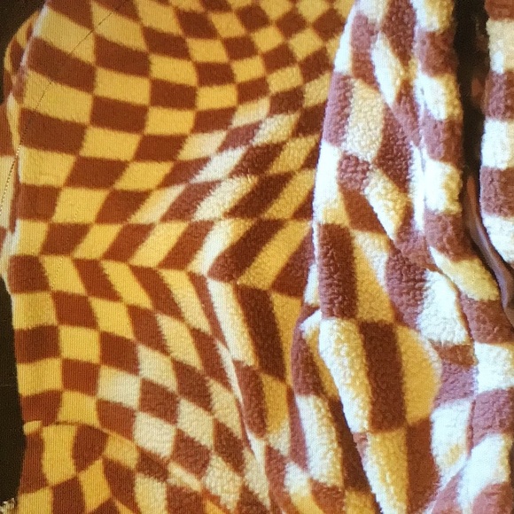 NEW! OBEY Checkered popover fleece jacket - Picture 8 of 8